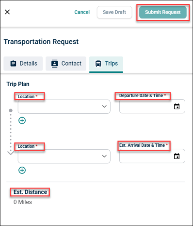 Submit Request button